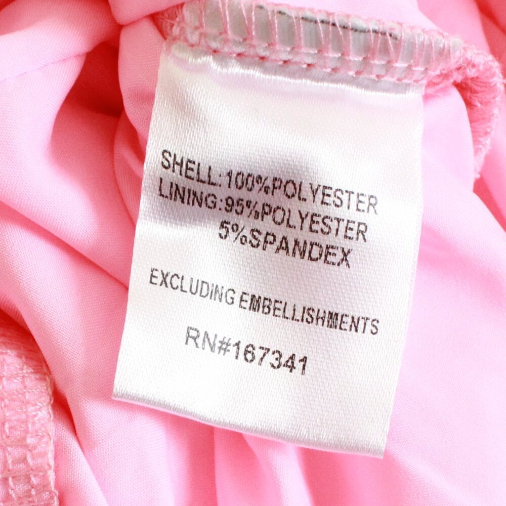 Hello Molly Petals Sprinkled Strapless Mini Dress Pink Bubble Hem - Picture 6 of 12